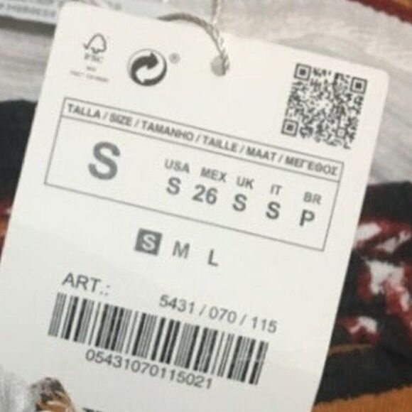 ZARA FLORAL AZTEC PRINTED SWEATSHIRT SWEATER - Picture 4 of 7